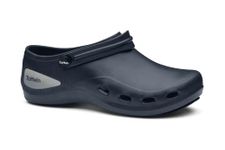 Toffeln AktivKlog Clogs – Lightweight, Comfortable, Breathable, Slip Resistant, Theatre Clogs - Shock Absorbing Anti-Static Materials, Microfibre Insole, Perfect for Nurses & Doctors Navy