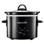 Crock-Pot Slow Cooker | Removable Easy-Clean Ceramic Bowl | 1.8 L Small Slow Cooker (Serves 1-2 People) | Energy Efficient | Black [CSC080]