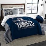 MLB New York Yankees Comforter Set with 2 Shams, One Size, Multicolor