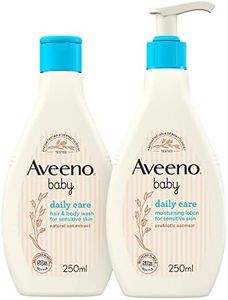 Aveeno Baby, Daily Care Set, Hair and Body Wash Plus Moisturising Lotion, for Sensitive Skin, 250 ml