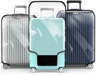 YHOUSE Suitcase Covers For Luggage, 28 Inch Clear PVC Luggage Covers Protector Full Thicken Transparent Waterproof Suitcase Sleeve With Large Velcro for 20"-30" Wheeled Suitcases