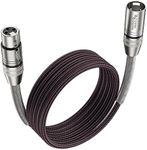 CableCreation XLR Cable 6FT Microphone Cables XLR Male to Female Heavy Duty Balanced Nylon Braided XLR Microphone Cord Compatible with Speaker Systems, Radio Station and More,1.8M