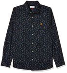 U.S. POLO ASSN. Baby-Boy's Floral Slim Fit Shirt (UKSHO002_Navy 1 to 2)