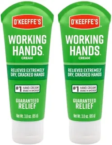 O'Keeffe's Working Hands Hand Cream; Relieves and Repairs Extremely Dry Hands; 3 oz Tube; (Pack of 2)