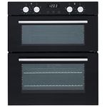 SIA DO101 60cm Black Built Under Double Electric Fan Oven With Digital Timer