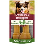 Smartbones 2 Medium Chicken Bones Rawhide Free Chew Dog Treats