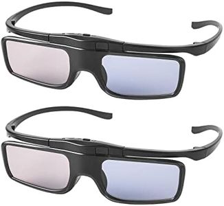 RF 3D Glasses, Active Shutter RF 3D Glasses Rechargeable Suitable for RF 3D TV & Projectors, RF 3D Eyewear for Sony Epson Samsung JVC Sharp, Compatible with TDG-BT500A, SSG-5100GB, AN3DG40, Pack of 2