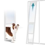 Dog Door for Sliding Glass Door with Lock, Dog Doors 37 x 32cm, Aluminium Pet Door for Cats and Dogs Adjustable Height 175-190cm Doggy Door for Sliding Doors (M)