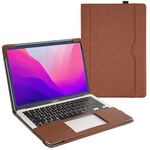 TYTX Leather Case Compatible with NEW MacBook Pro 13 Inch M2 M1 A2338 A2289 A2251 A2159 A1989 A1706 A1708 2021 2020-2016 Release,Leather Laptop Case Protective Folio Book Cover, Dark Brown