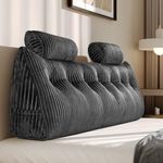 Z-hom Large Wedge Back Pillows, Headboard Triangular Rest Reading Pillow, Lumbar Support Cushion Waist Backrest, Soft Sofa Daybed Positioning Bolster (200 * 50 * 20CM)