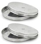 Prime Bakers and Moulders Round Aluminum Pizza Plate/Pan Baking Tray for Oven (10 Inch, 2)