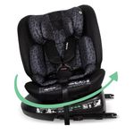 My Babiie MBCS200 360° Spin R129 Baby Car Seat – Top Tether, ISOFIX, Birth to 12yrs (40-150cm), i-Size, ERF, Group 0+/1/2/3, Rotating 360 Swivel - Black Leo
