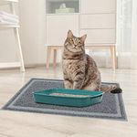 Pet Prime Cat Litter Mat Litter Trapping Non-slip Cat litter mat Litter Box Mat with Scatter Control - Soft on Kitty Paws 60 X 35.5 CM