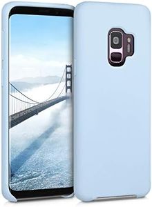 kwmobile Carcasa Compatible con Samsung Galaxy S9 Funda - Case TPU y Silicona antigolpes - Apto Carga inalámbrica - Azul Claro Mate