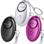 Personal Alarms For Women, Reusable Police Approved 150DB Super-Loud,Personal Alarms with LED Light, Small Personal Security Alarm Torch Keychain for Women, Girls, Children and Elderly(3pcs)