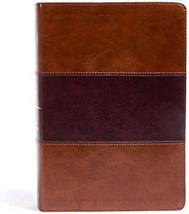 KJV Super Giant Print Reference Bible, Saddle Brown LeatherTouch, Indexed, Red Letter, Pure Cambridge Text, Presentation Page, Cross-References, Full-Color Maps, Easy-to-Read Bible MCM Type