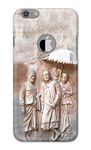 PRINTFIDAA Stone Sai Baba Silver Background Printed Designer Hard Back Case Cover for Apple iPhone 6 / 6S (Logo View Case) Back Cover - GO1632