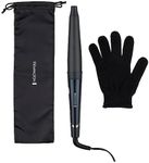 Remington Illusion Curling Wand, CI7801AU, Create Relaxed Curls and Soft Waves, 3 Hair Care Infused Minerals, Salon Quality Finish, Includes Styling Glove, Black Iridescent Design