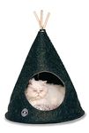 Danish Design Grey Soft Felt Natural One Size Small Dog/Cat Bed Teepee 55x55x64cm