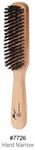 Magic Collection Hard Narrow Brush Natural Boar Bristle Satin Finish Natural Wood Handle #7726