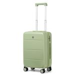 Hanke Carry On Luggage 22x14x9 Airline Approved Spinner Wheels Hard Shell Suitcases for Women & Men TSA Luggage Travel Suitcase Rolling Light Weight Luggage 20 Inch(Bamboo Green)