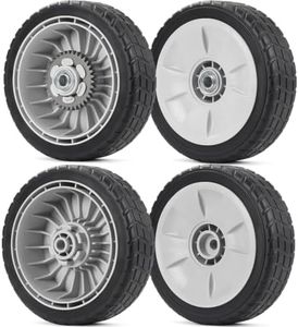 GICOOL HRR216 Lawn Mower Wheels, 2 Front Wheels 44710-VL0-L02ZB and 2 Rear 42710-VE2-M02ZE for Honda HRR216 HRS216 HRT216 Walk-behind Lawn Mower, 8 Inch Wheels, 4 Pack