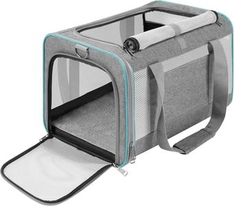 Aymxcls Pet Carrier for Large Cats 7KG+, Soft Sided Small Dog Travel Carrier Top Load/Collapsible Carrier Bag for Big Cat, 2 Kittens Sturdy Transport Carrier Long Trips/Medium Cats