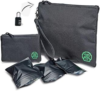 STASH BROS Smell Proof Bag - Large & Small Smell Proof bags + Lock & Odor Proof Bags - Smell Proof Pouch Container