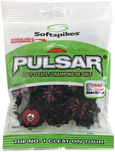 SOFTSPIKES unisex adult Small Metal Softspikes Pulsar Golf Cleats, Black, Clamshell US