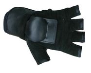 Hillbilly Wrist Guard Half Finger Gloves (Black, Medium)