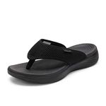 DREAM PAIRS Women's Black Arch Support Soft Cushion Comfort Flip Flop Thong Sandals Size 8 M US Breeze-2