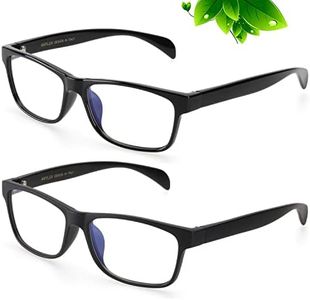 ANYLUV Blue Light Blocking Glasses Women Men Black Rectangle frame Blue Light Glasses for Men Anti Eyestrain Clear Lens 2 Pack