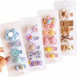 MEISO 20 Pcs Baby Hair Clip Hair Set Assorted Hair Accessories Baby Hair Clip Colorful Fully Lined Cloth Art Barrettes for Infant and Toddlers