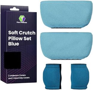 Crutch Pillows Set Crutches Padding - Moisture Wicking Under Arm Crutches - Blue - Crutch Pads Fits Standard Crutches - Machine Washable & Latex Free Crutches Pads for Adults, Youth