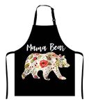 Wasach Mama Bear Kitchen Cooking BBQ Chef Apron,Funny Apron for Men, Women Dad Presents, Presents for Men Birthday, Mothers Day Presents for Mom, Wife, Husband, Brother, Friends