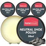 SOL 3pk Neutral Shoe Polish for Leather 150ml Shoe Cream Neutral With Beeswax & Carnauba Wax for Lasting Shine Boot Polish Shoe Cream Shoe Polish Neutral Clear Shoe Polish Leather Neutral Shoe Cream