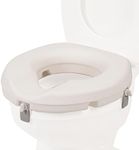 PCP Universal Fit 3 Inch Elevated Toilet Seat, Low Profile Rise Height Lift, Tightening Stability Lock, Portable Bath Safety Commode Support