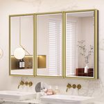 Keonjinn 48 x 30 Inch Gold Bathroom