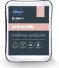 Silentnight Soft as Silk Mattress Protector - Luxury 30cm Deep Fitted Mattress Pad Cover Topper with Silky Fibres for Comfort - Hypoallergenic and Machine Washable – King Size 200x150cm, White