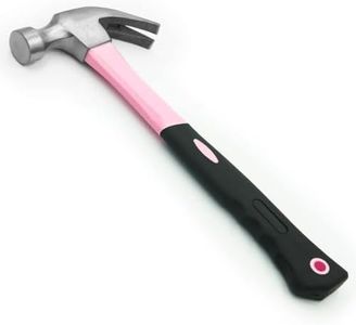 Pink Power 16oz Pink Hammer – Small Hammer for Women – Mini Claw Hammer for Pink Tools – DIY and Craft Hammer for Women All Purpose Hammer with Slip Resistant Handle for Girls Ladies