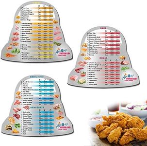 Air Fryer Magnetic Cheat Sheet - Instapot Air Fryer Accessories Cooking Times Chart. Instant Pot Air Fryer Lid Frying Quick Reference Guide Cookbook Magnets (Grey)