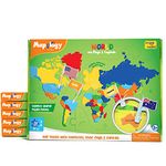 Imagimake : Mapology World With Flags & Capitals- With Country Shaped Pieces- Jigsaw Puzzle And Educational Toy For Boys And Girls Above 5 Years- Excellent Birthday Gift - 6 Pieces, Kid