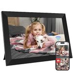 10.1 Inch WiFi Digital Photo Frame Built in 64GB Memory, 1280x800 IPS LCD Touchscreen, Auto-Rotate and Audio, Quick and Easy Share Photos or Videos via the Frameo App, the Best Choice for Gifting