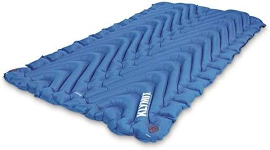 KLYMIT Double V Inflatable Sleeping Pad | Thick, Lightweight, Easy to Inflate, Foldable Air Bed Mattress for Camping & Backpacking