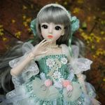 EVA BJD 1/3 BJD Doll Ball Mechanical Jointed Doll 24in Princess SD Doll with Makeup + Full Accessories (Sylph)