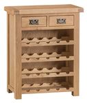 The Furniture Outlet Colchester Chunky Oak Small Wine Rack