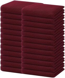 Homaxy 100% Cotton Waffle Weave Kitchen Dish Towels 24-Pack, Burgundy