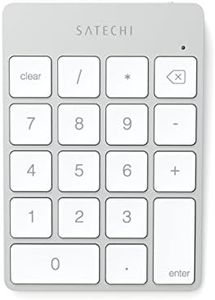 Satechi Slim Aluminum Bluetooth Wireless 18-Key Keypad Keyboard Extension - Compatible with MacBook Pro, MacBook Air, Mac Mini, iMac, iMac Pro, iPad, iPhone and More (Silver)