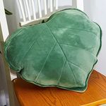 3D Leaf Throw Pillow Decorative Plant Sofa Pillows Soft Plush Leaf Shaped Cushion Novelty Plush Backrest Pillow Comfortable Plant Sleeping Cushion Floor Cushion for Bedroom Sofa Living Room 50x50cm