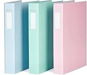 Pukka Pad A4 Pastel Ring Binders D-Ring - Blue, Pink, Teal - Pack 3